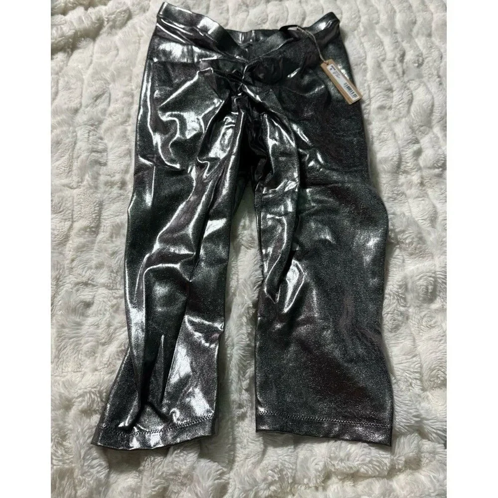 Metallic Swim V Waist Pant Chrome